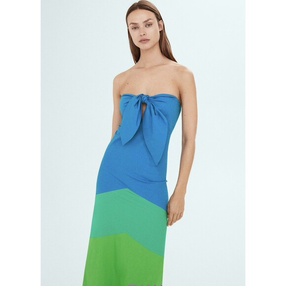 NWT Simon Miller X Mango Multi Colored Maxi Dress Blogger Fave Size  4 - Picture 4 of 14